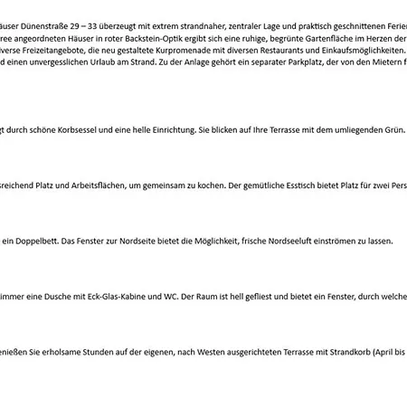 Duenenstrasse 33b, Eg Rechts * Wenningstedt-Braderup